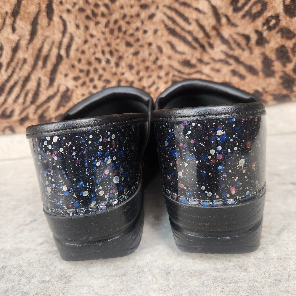 Dansko Women's Black-Multi  Clogs Shoes US Size 6.5-7 EU 37 Nurse Teacher Shoes - Picture 5 of 7